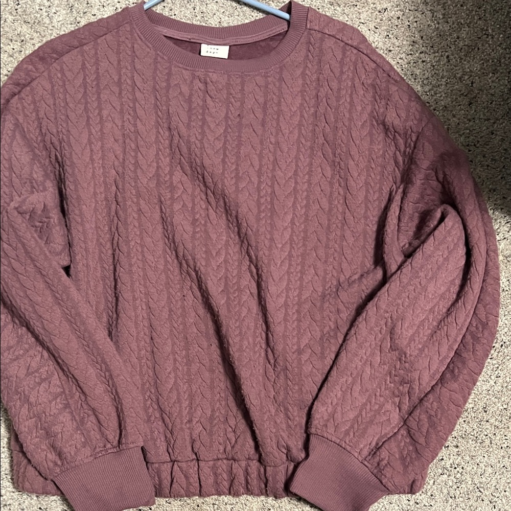 a new day Mauve Knit Sweater